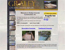 Tablet Screenshot of graleyconcrete.com